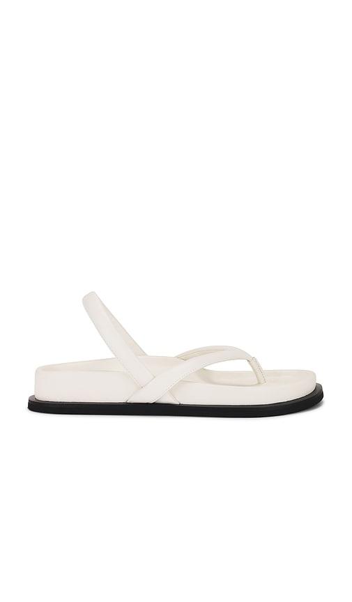 st. agni sling back thong sandal in cream. - size 36 (also in 41)