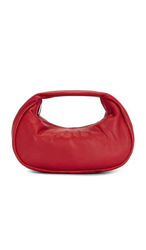 st. agni soft bon bon bag in red.