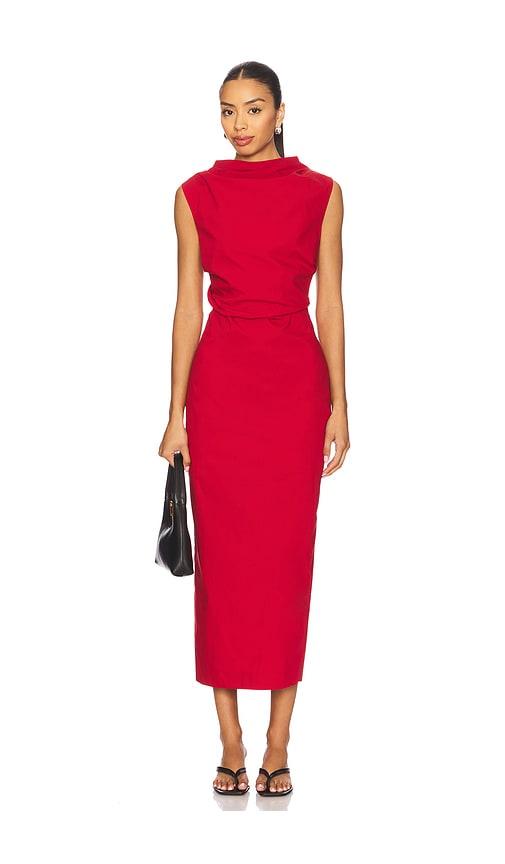 st. agni st agni soft sculptural dress in red. - size s (also in xs)