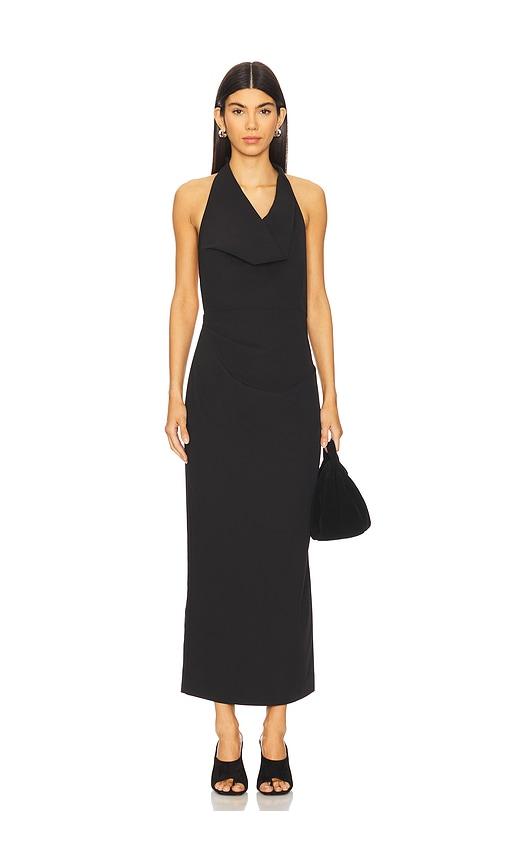 st. agni structural tie dress in black. - size l (also in m)