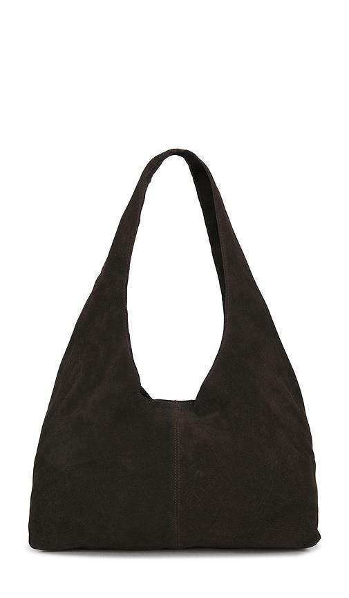 st. agni suede soft bag in brown.