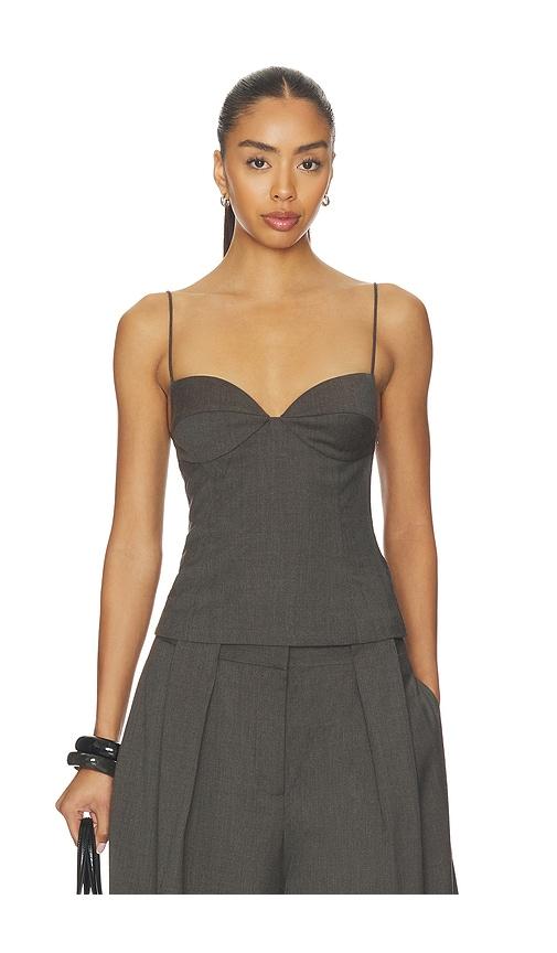 st. agni wool cami in charcoal. - size l (also in s)