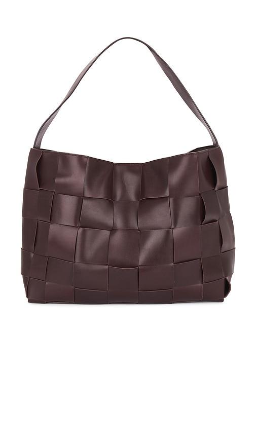 st. agni woven large tote in brown.