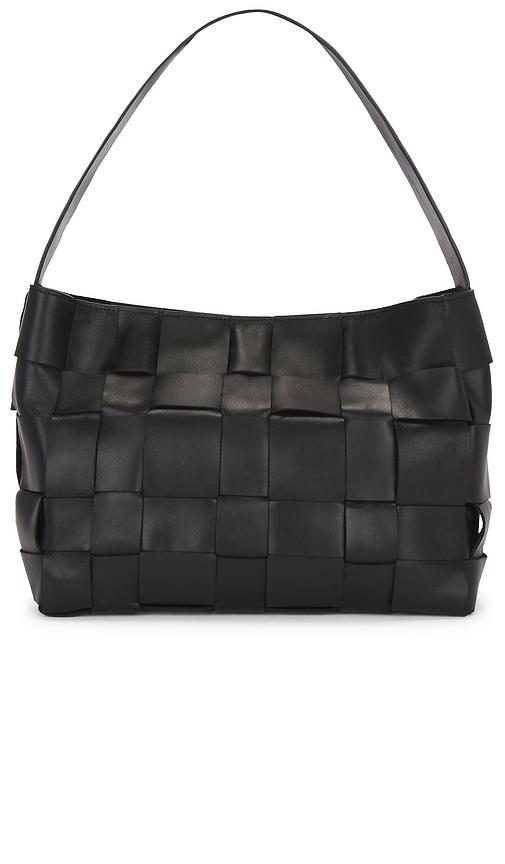 st. agni woven mini tote in black.