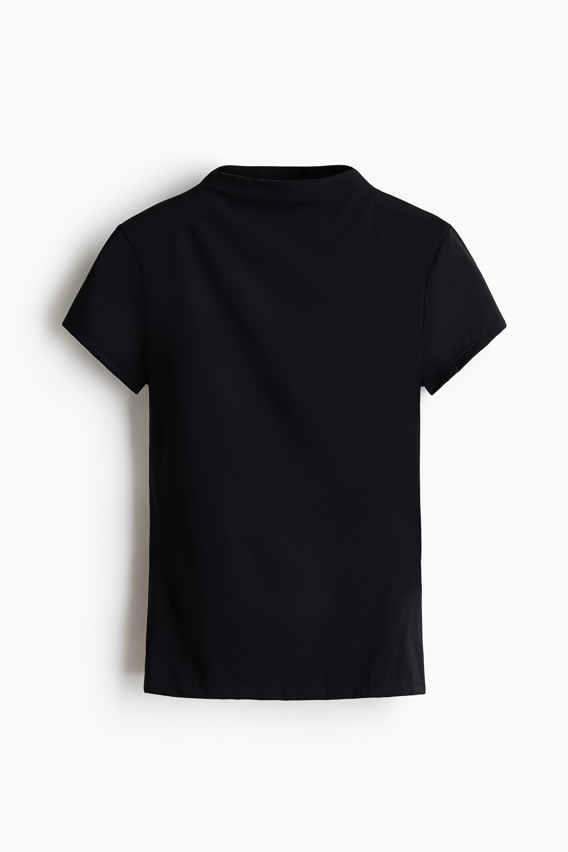 stand-up collar ponte top
