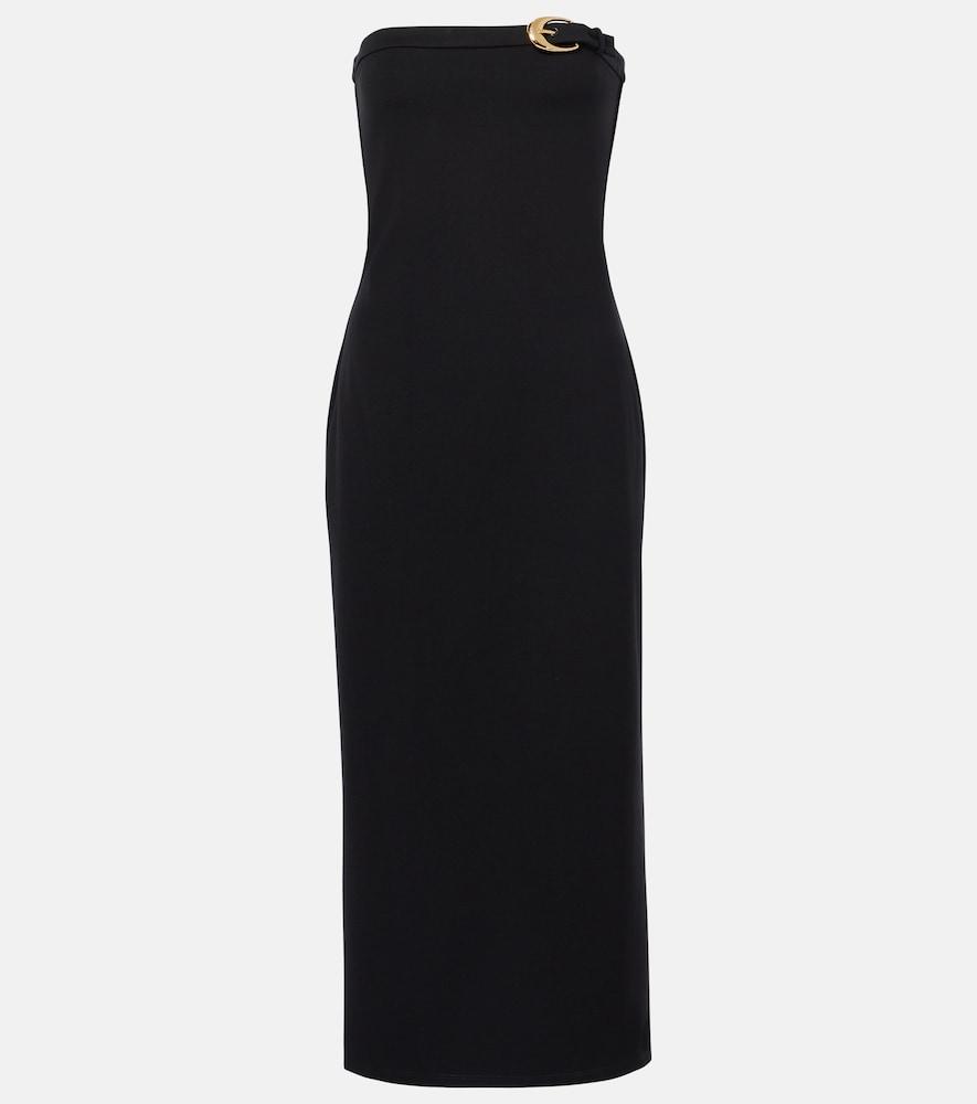 staud beekman strapless midi dress