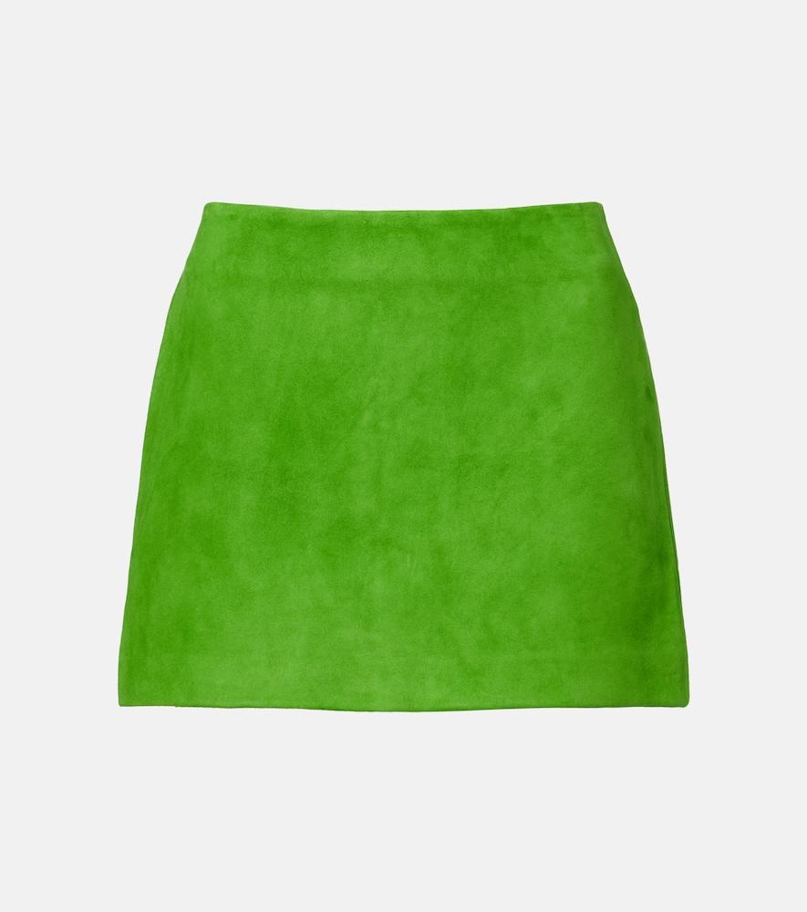 staud crest suede miniskirt