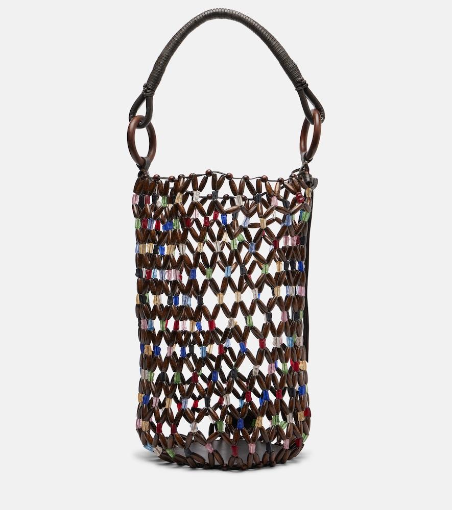 staud del mar beaded shoulder bag