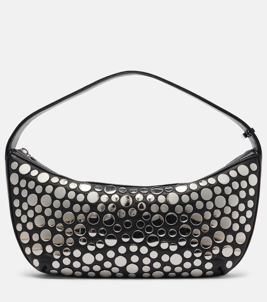 staud demy small studded leather shoulder bag