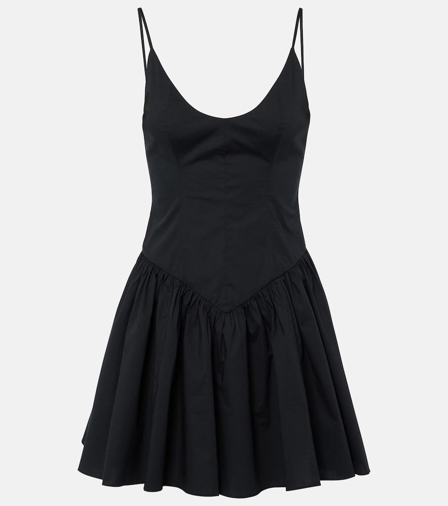 staud dena cotton poplin minidress