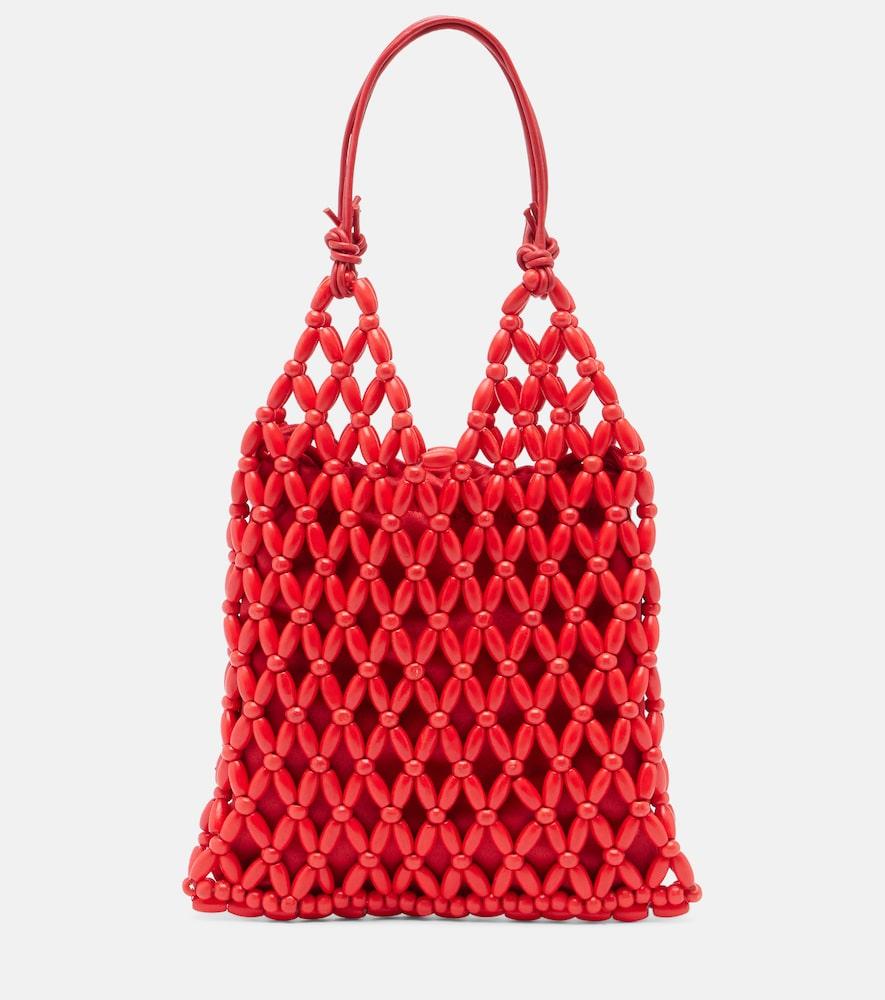 staud karla beaded top-handle bag