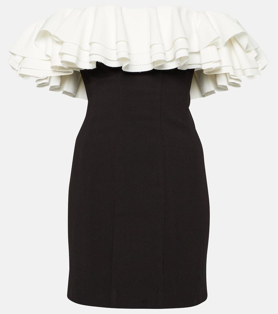 staud kiara off-shoulder ruffled minidress