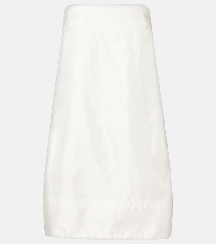 staud lidia silk satin minidress