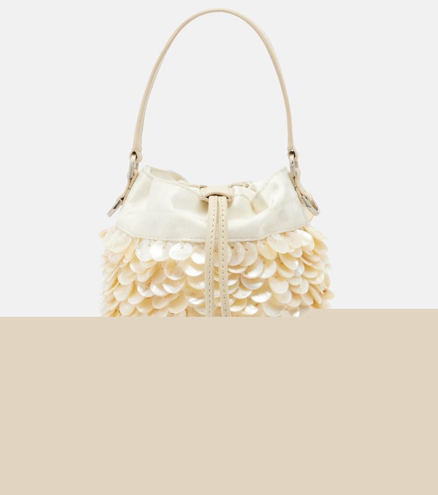 staud lila mini embellished bucket bag