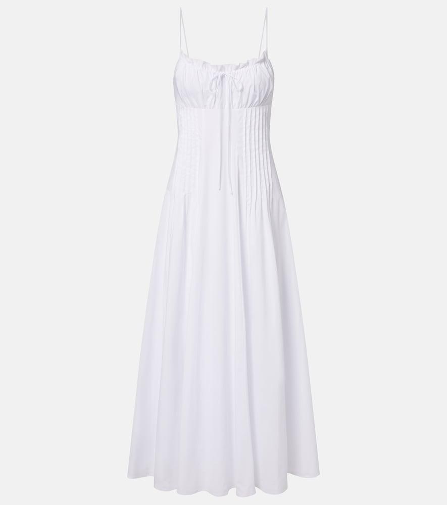staud margi cotton poplin maxi dress