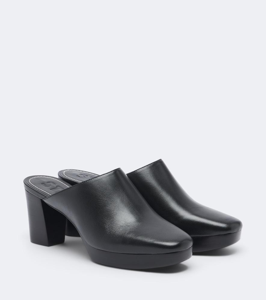 staud monica leather mules