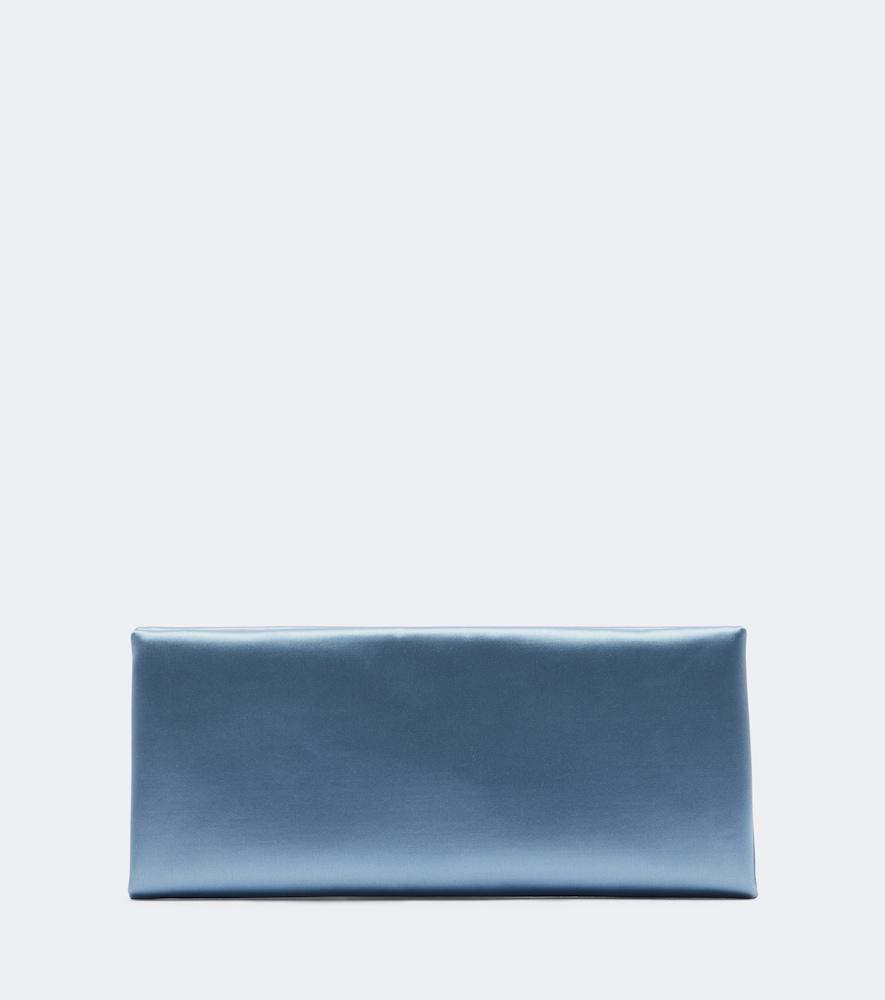 staud muse small satin clutch