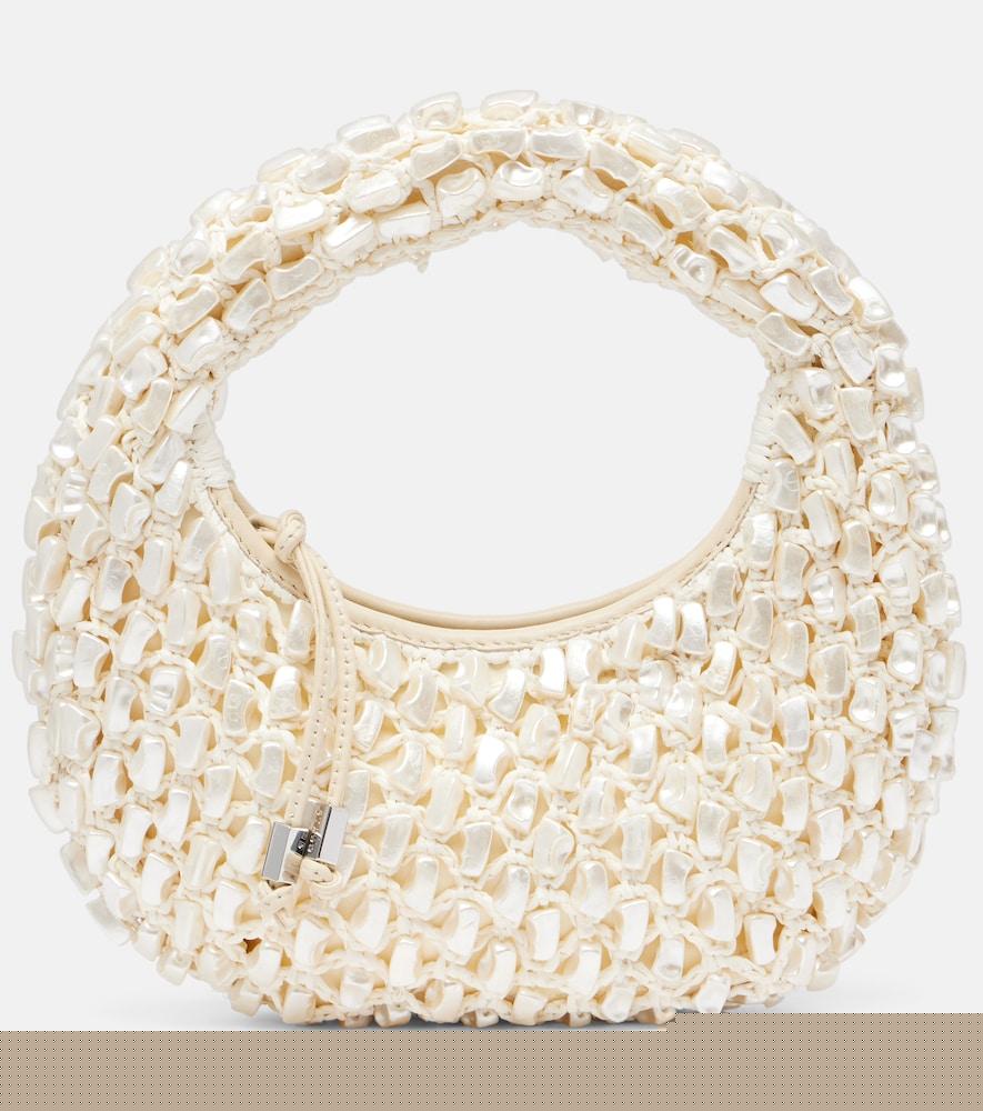 staud reef crochet embellished shoulder bag
