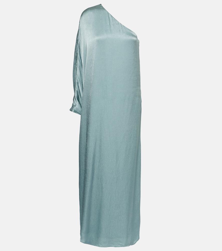 staud sonia one-shoulder satin maxi dress