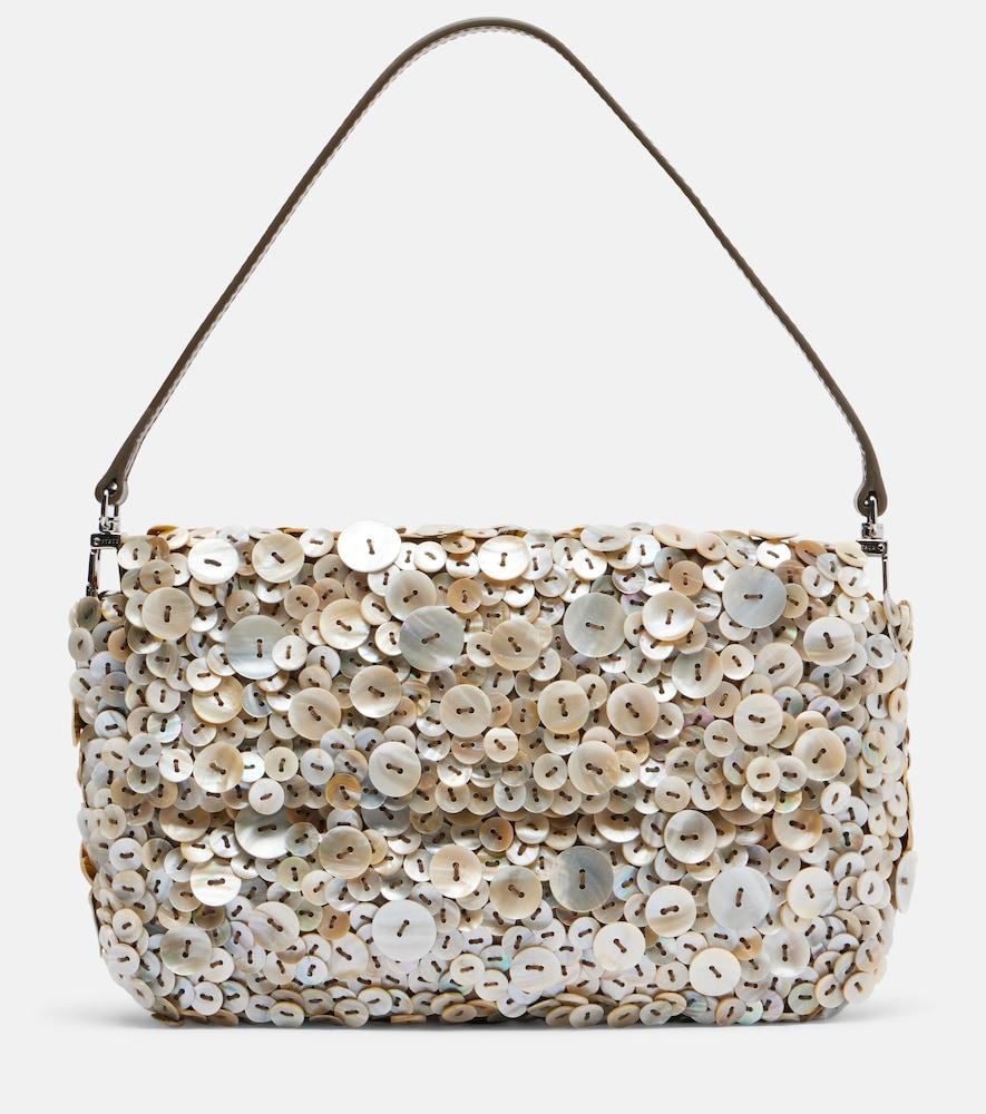 staud timmy button-embellished shoulder bag