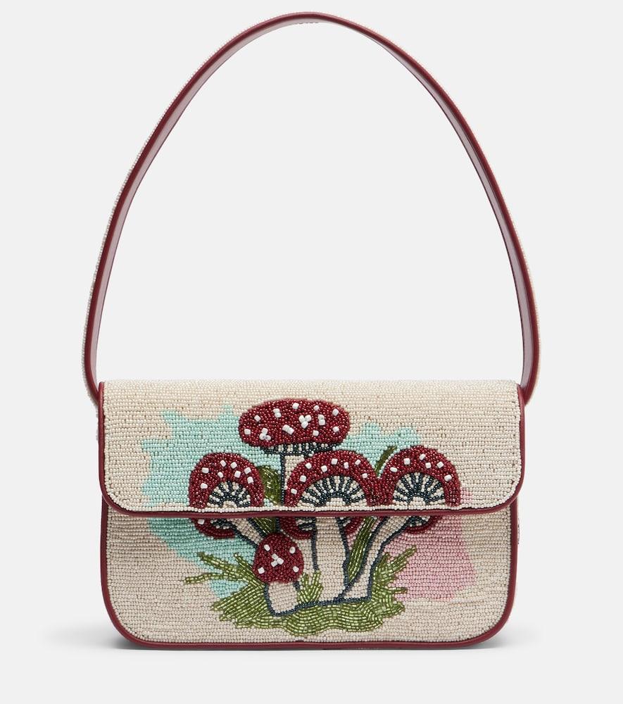 staud tommy beaded shoulder bag