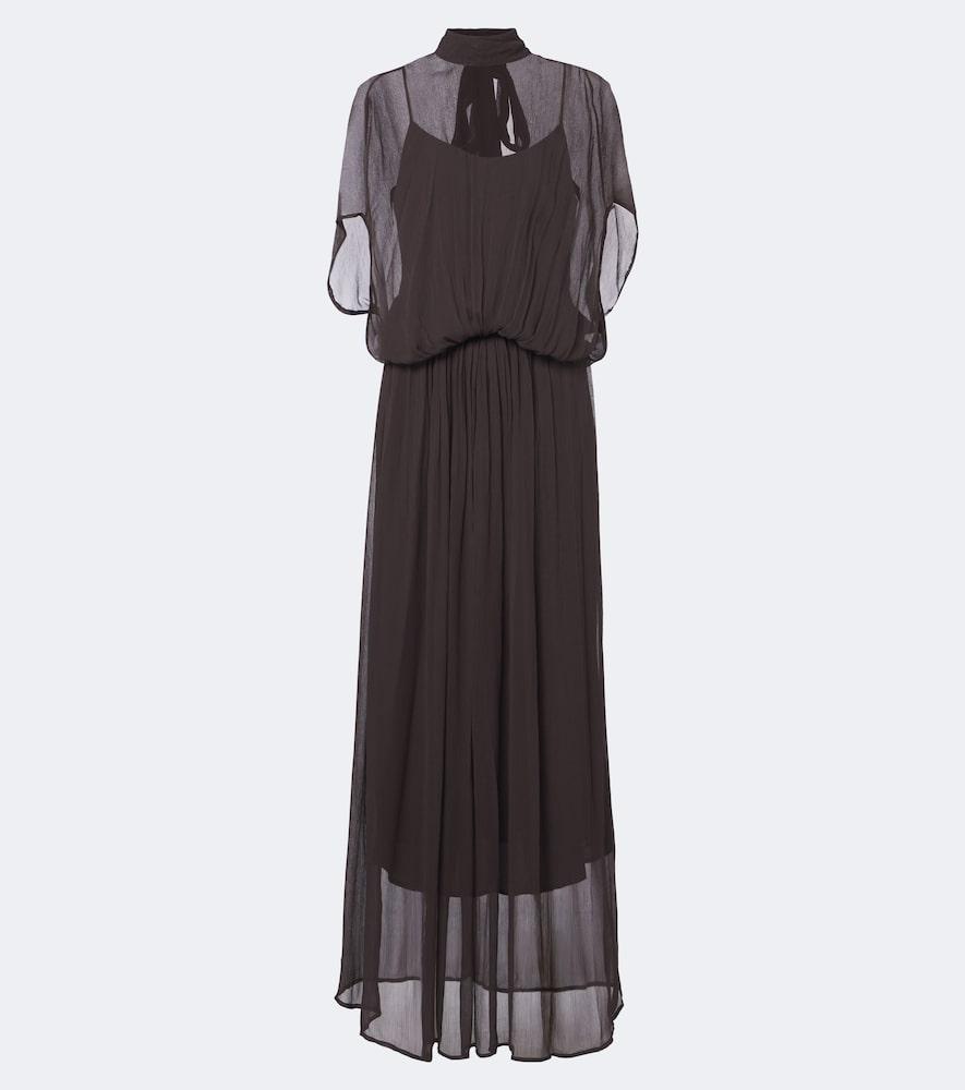staud viviana sheer maxi dress