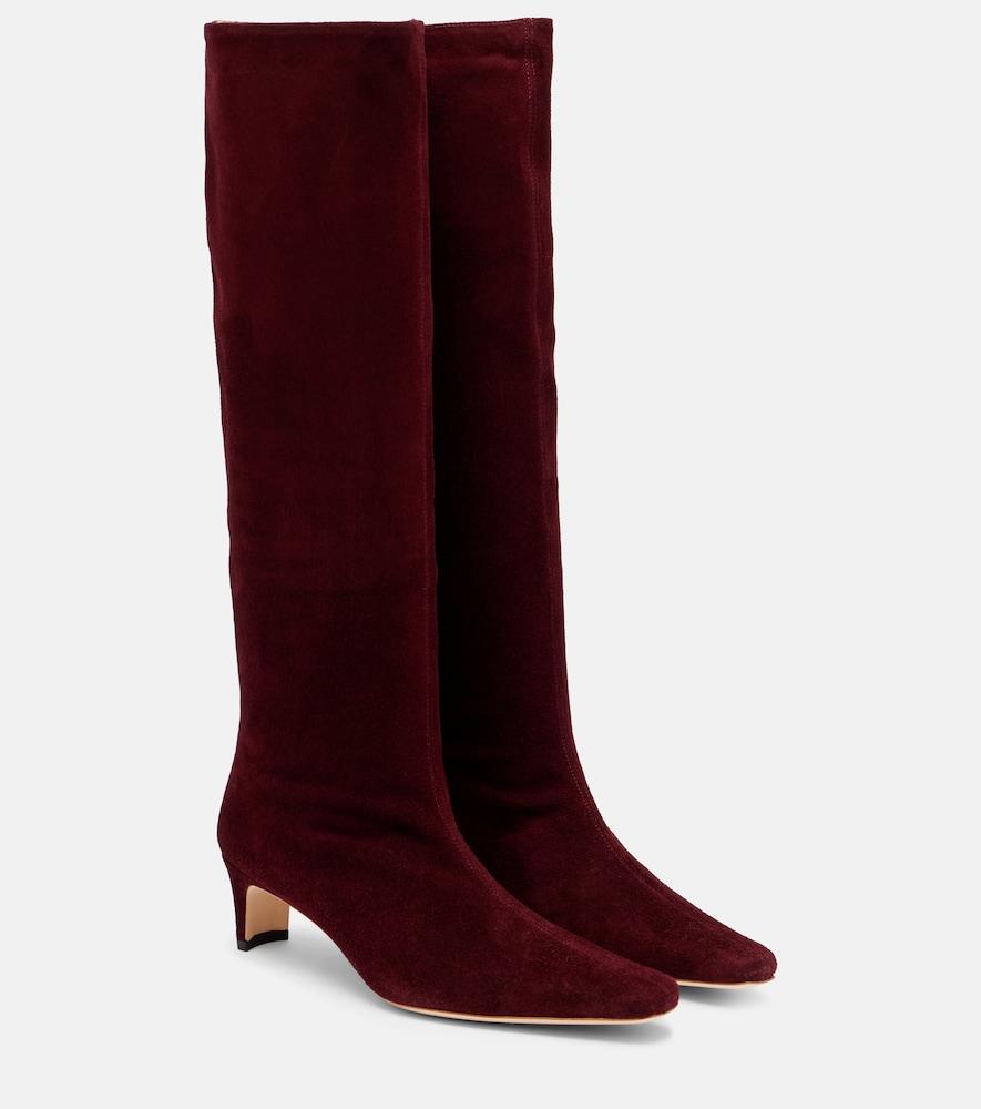 staud wally 55 suede knee-high boots