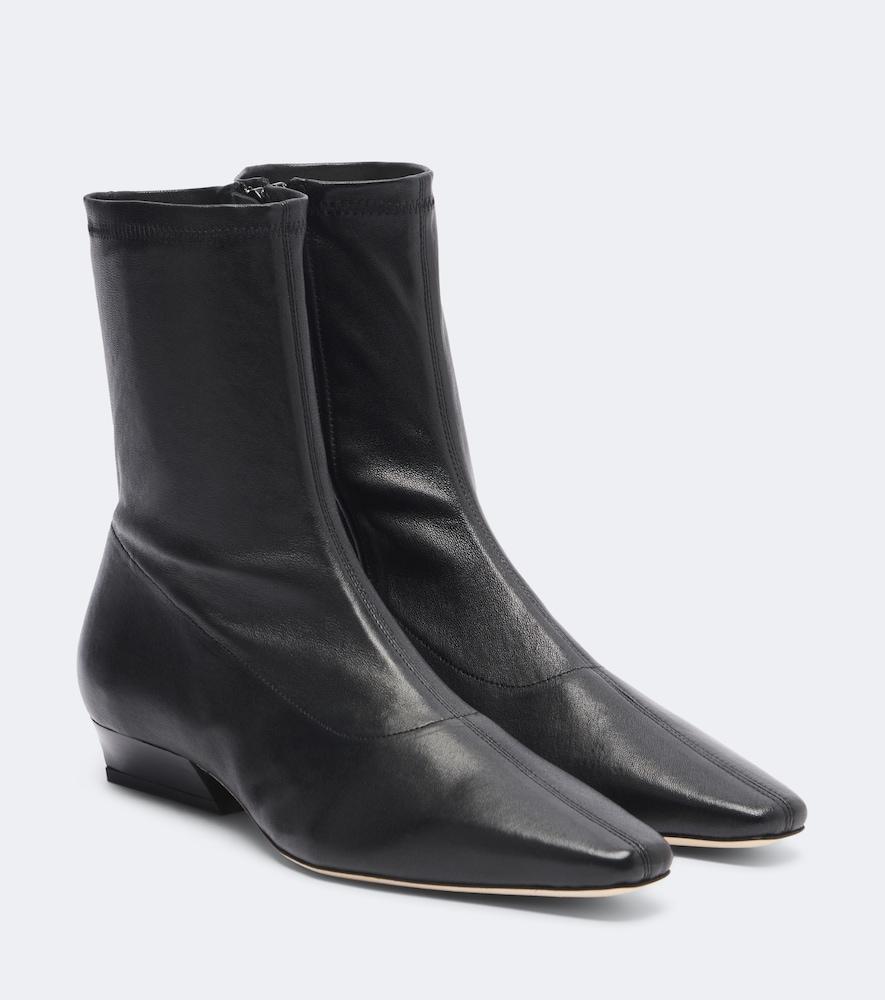 staud wally leather ankle boots