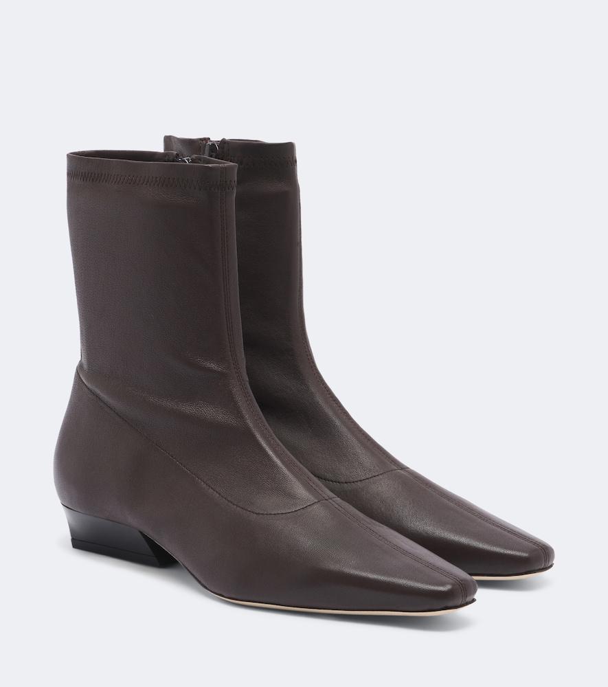 staud wally leather ankle boots