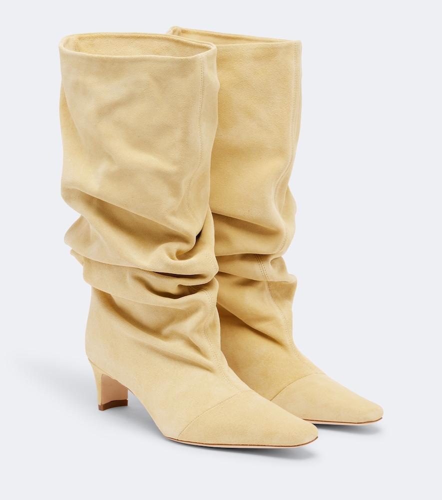 staud wally suede mid-calf boots