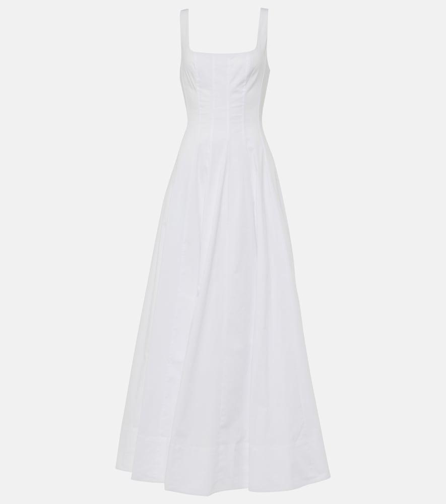 staud wells cotton poplin maxi dress