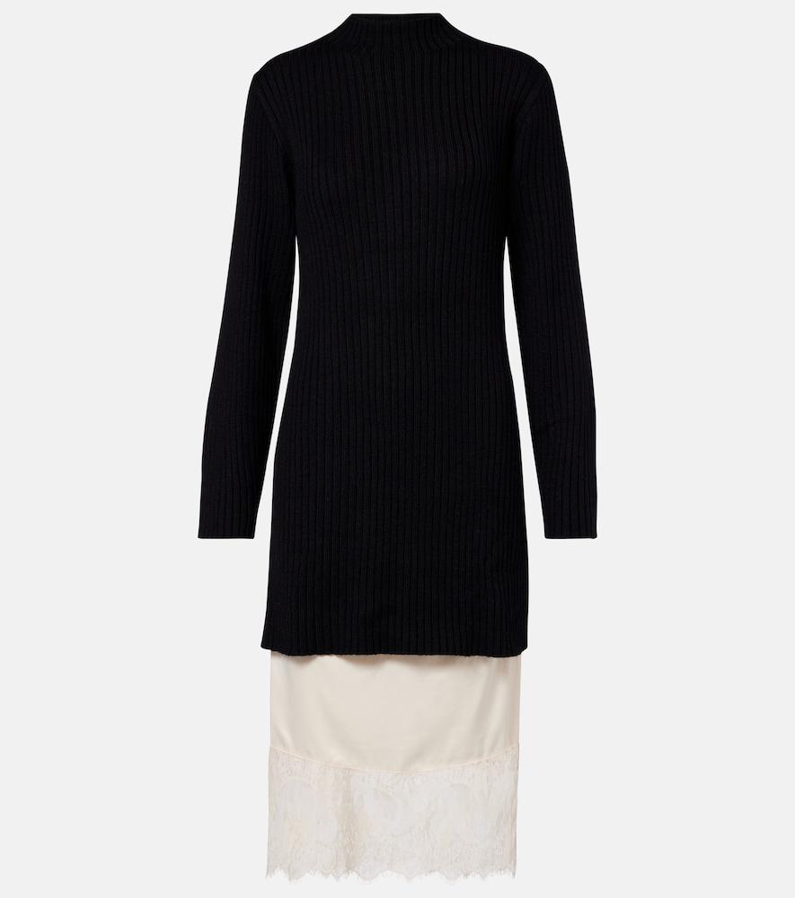 staud willow wool-blend sweater dress