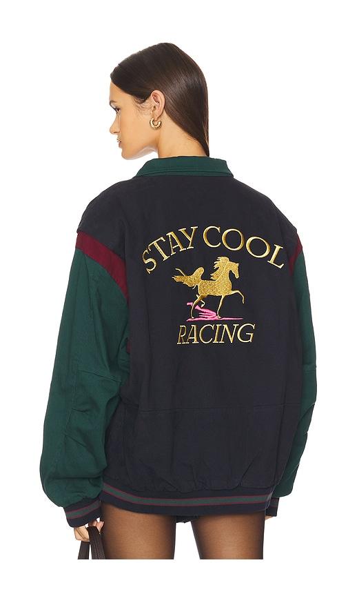 stay cool racing bomber jacket in black. - size l (also in xl/1x)