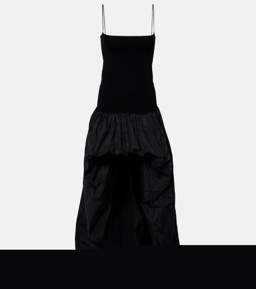 stella mccartney asymmetric crêpe and jersey gown