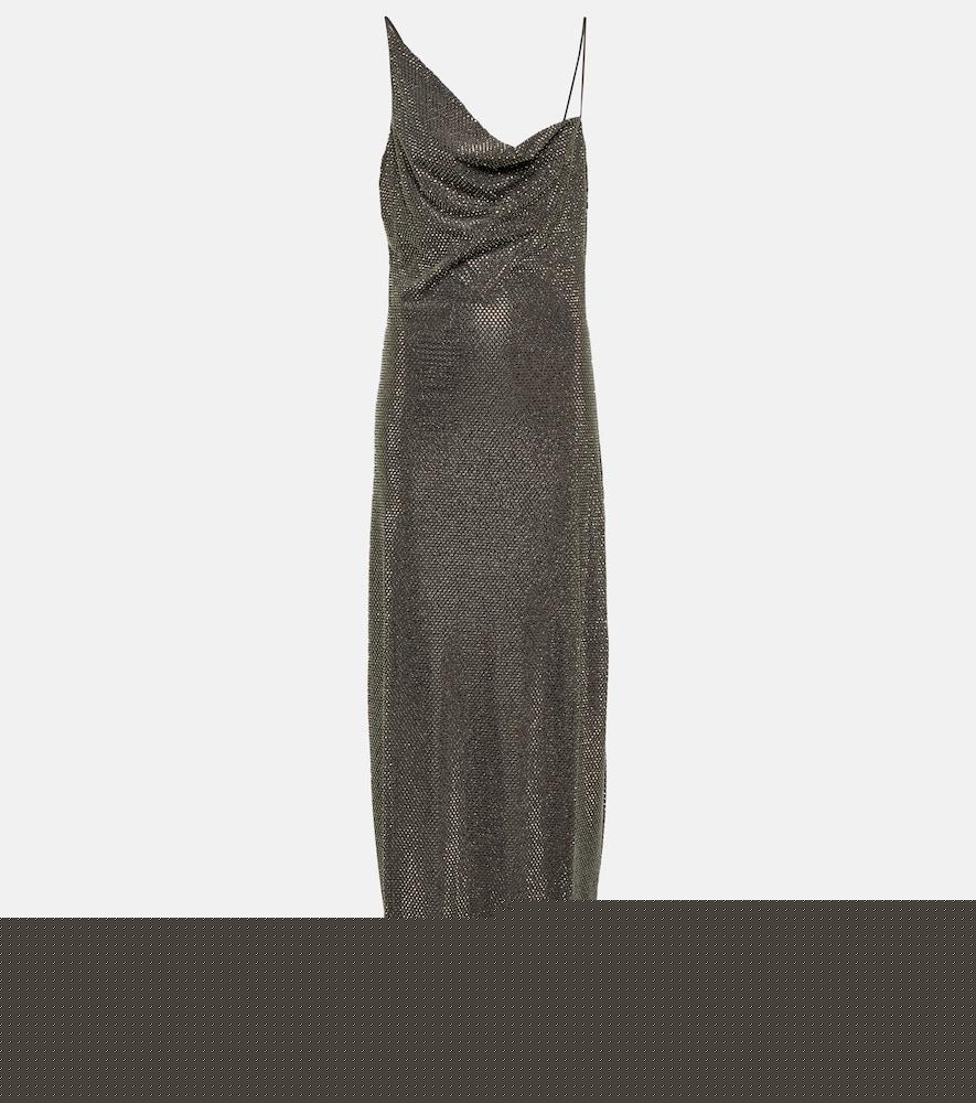 stella mccartney asymmetric embellished maxi dress