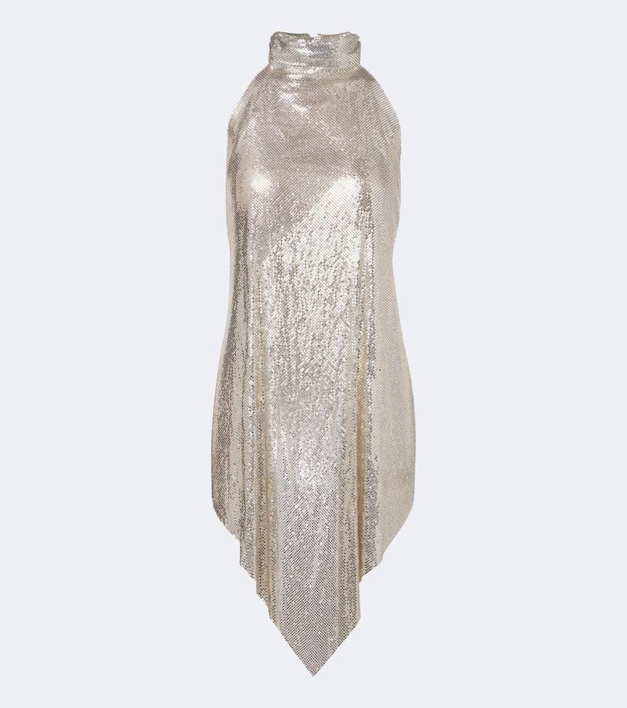 stella mccartney asymmetric open-back chainmail top