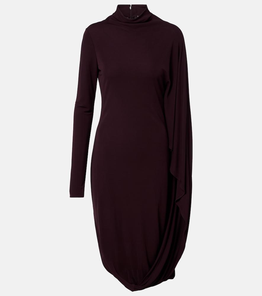 stella mccartney caped crêpe jersey minidress