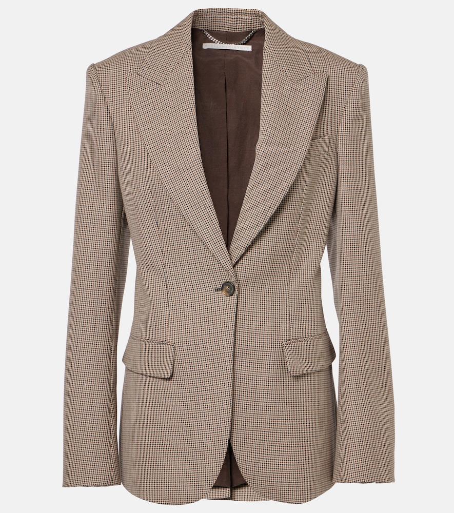 stella mccartney checked virgin wool blazer