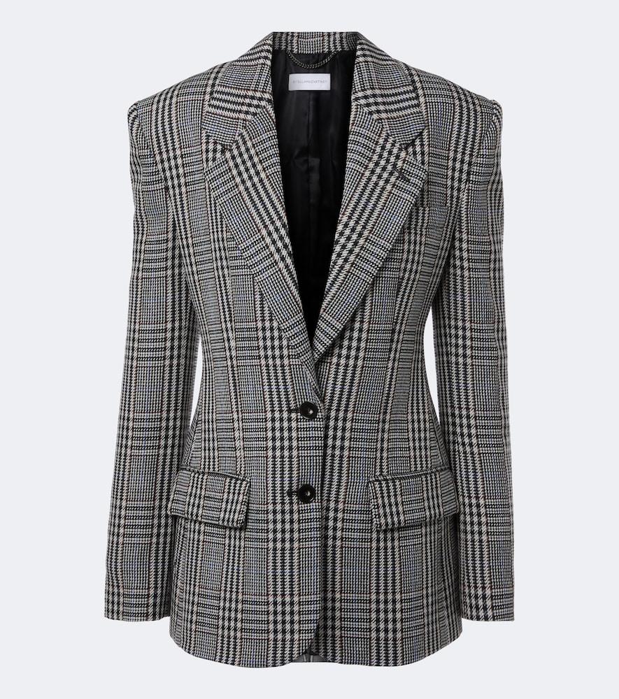 stella mccartney checked wool blazer