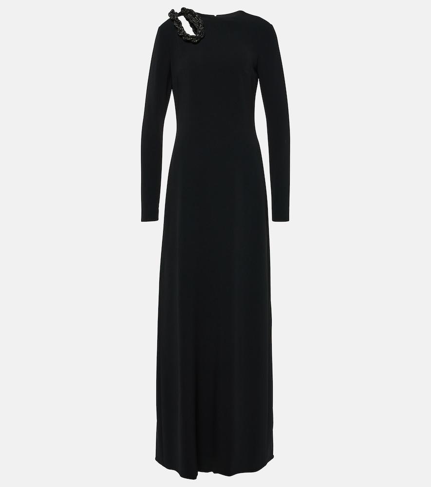 stella mccartney crystal-embellished cutout gown