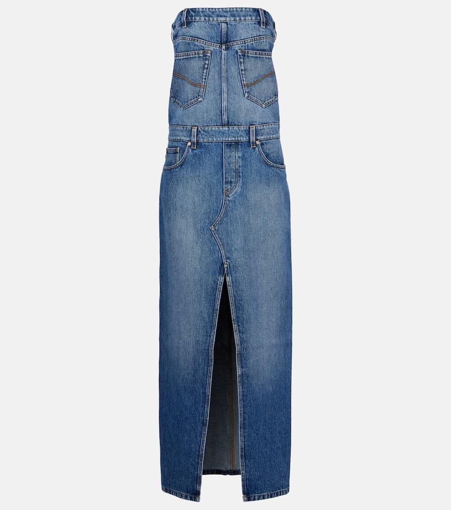 stella mccartney denim maxi dress
