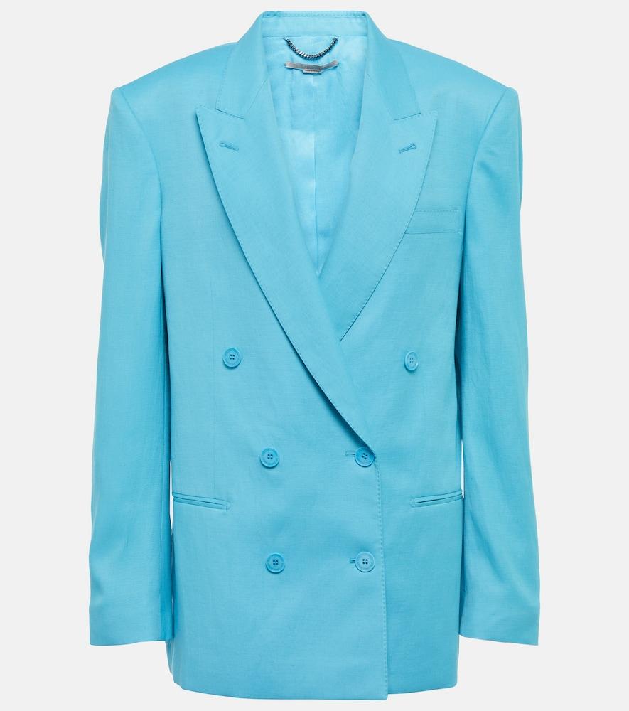 stella mccartney double-breasted twill blazer