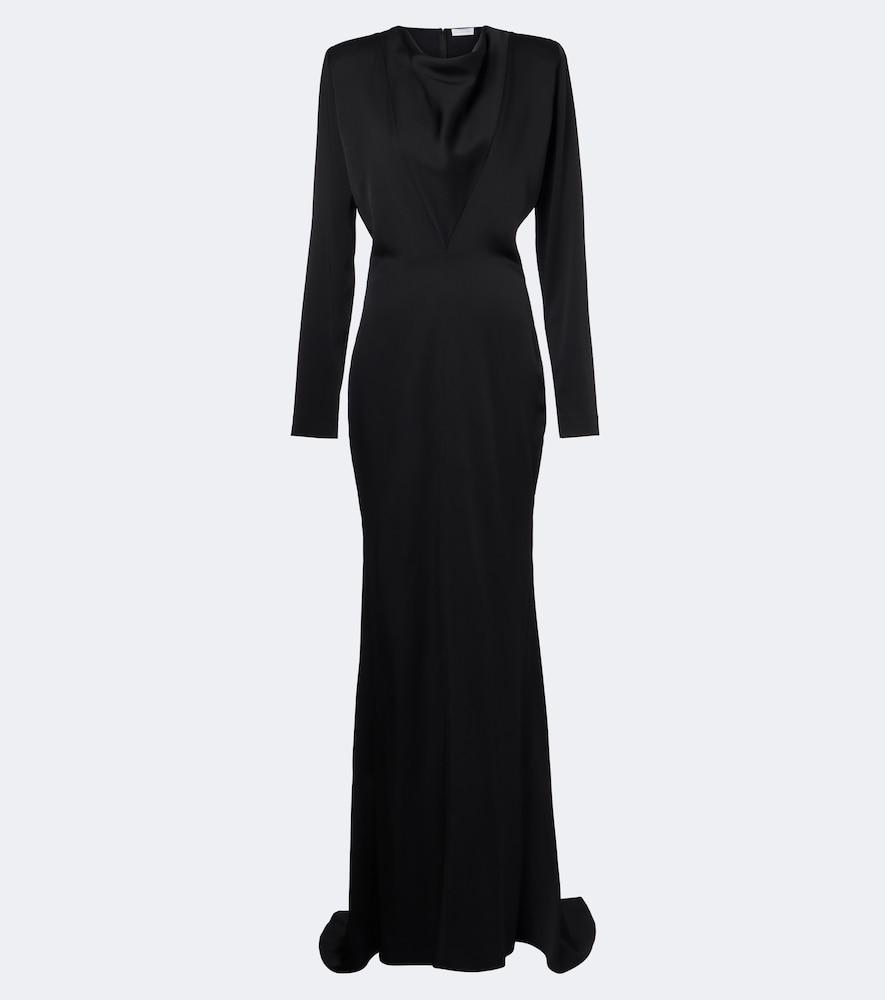 stella mccartney draped satin gown
