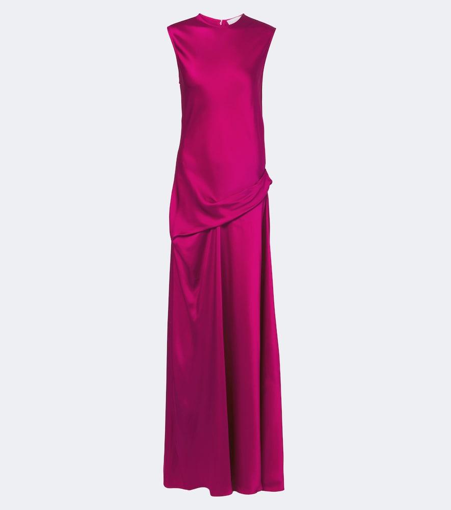 stella mccartney draped satin maxi dress