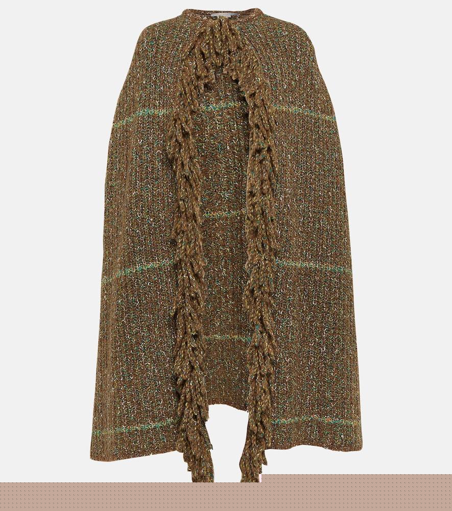 stella mccartney fringed poncho