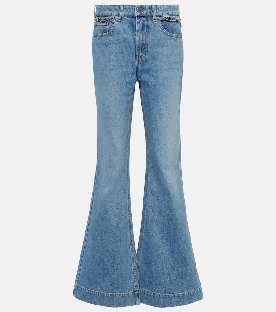 stella mccartney high-rise flared jeans