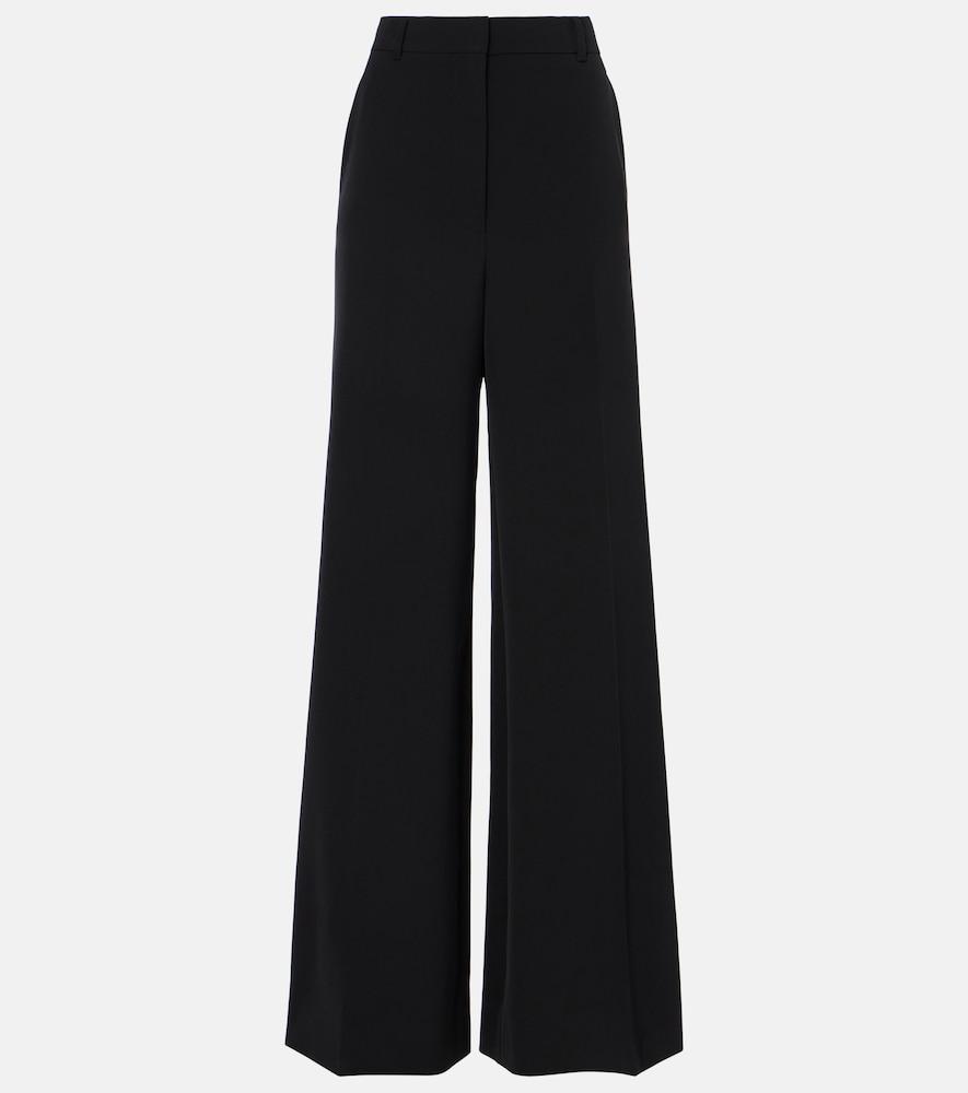 stella mccartney high-rise wool-blend wide-leg pants