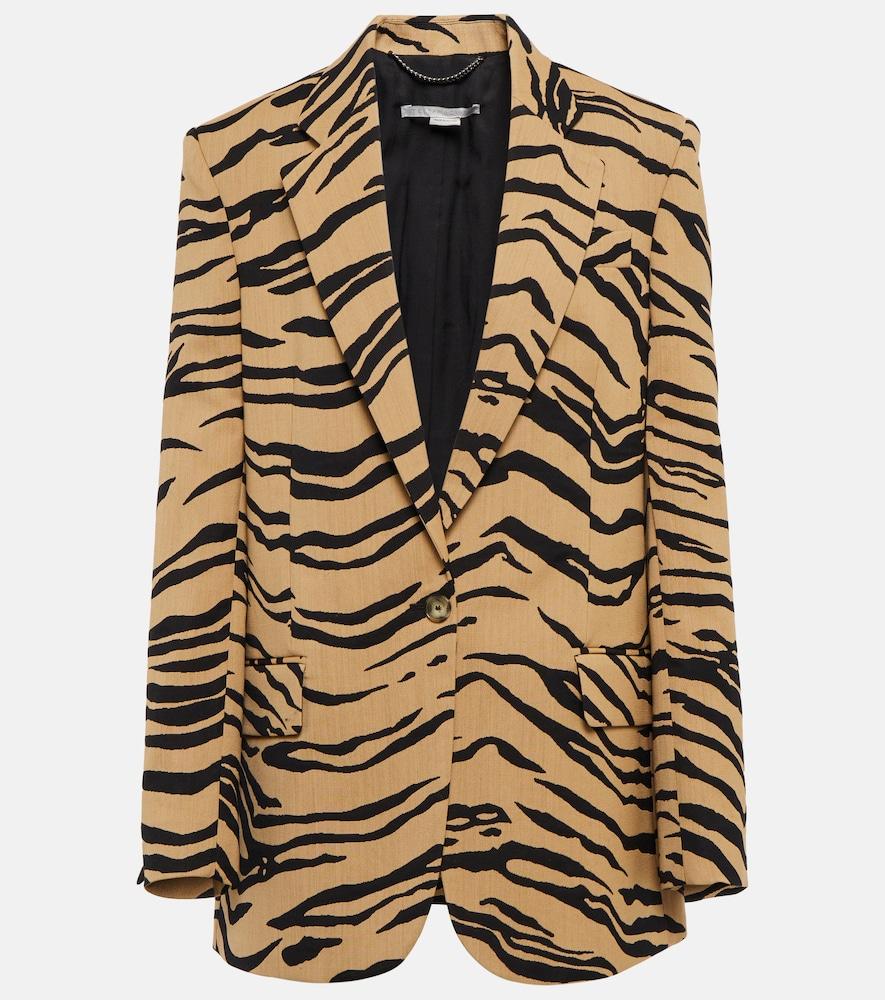stella mccartney jacquard wool-blend blazer