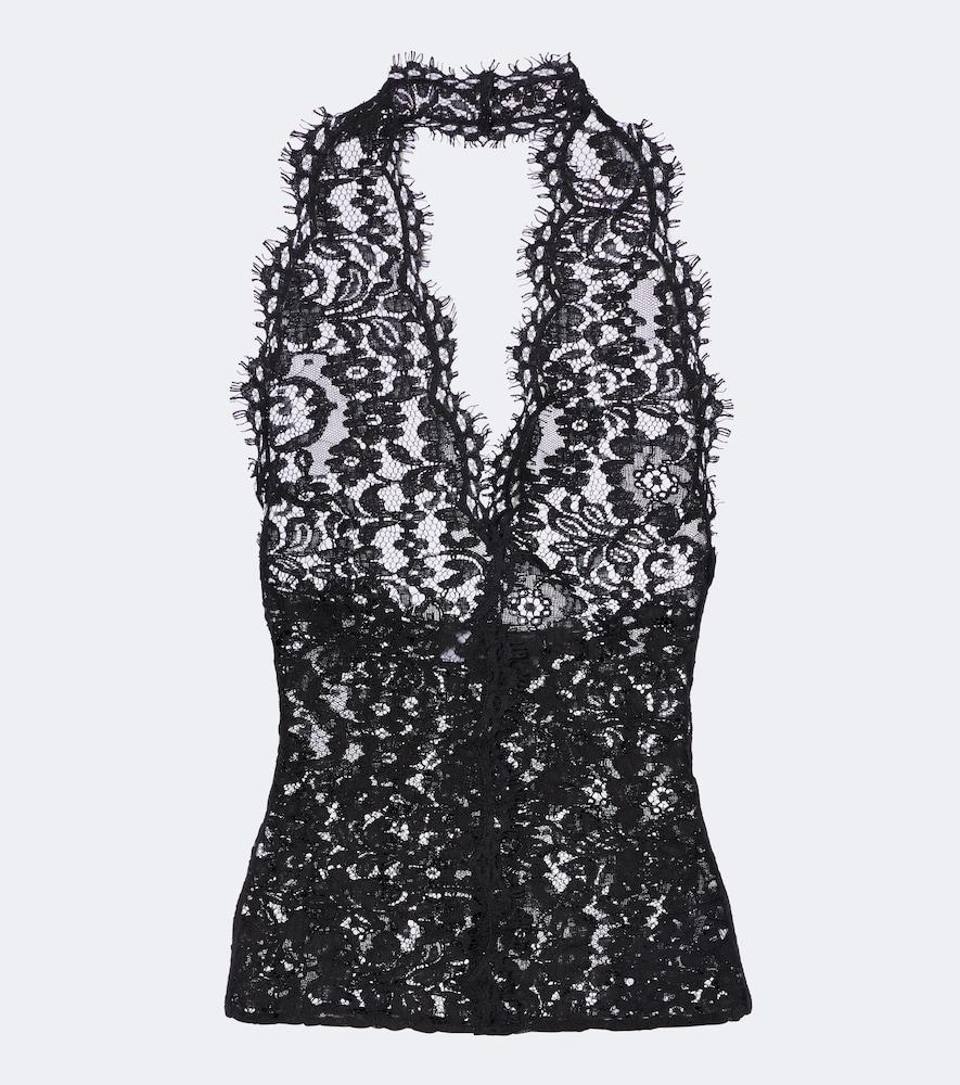 stella mccartney lace halterneck top