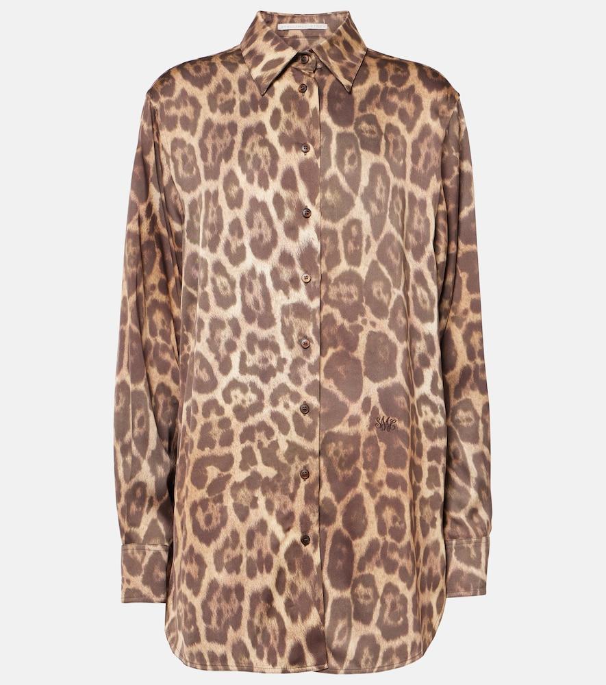 stella mccartney leopard-print shirt